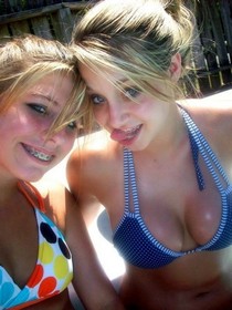 Horny brunette showing her